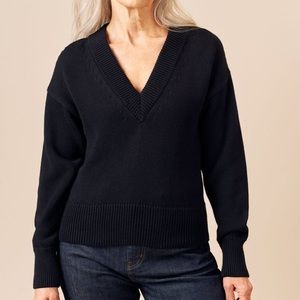 KOTN XS Black Deep V neck sweater